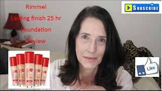 Rimmel Lasting Finish 25 hr foundation Review for mature skin [upl. by Ddej339]