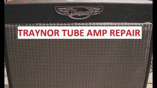 GUITAR TUBE AMP REPAIR  Traynor YCV40 [upl. by Neik]