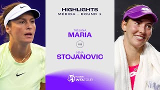 Tatjana Maria vs Nina Stojanovic  2024 Mérida Round 1  WTA Match Highlights [upl. by Savory505]