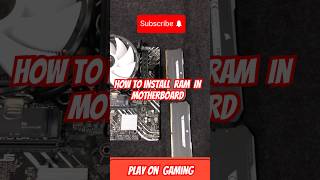 HOW TO INSTALL RAM IN MOTHERBOARD  GAMING PC gaming gamingcomputer rgbram shorts [upl. by Tristan937]