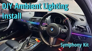 BMW M140i  Interior Ambient Lighting LED Symphony kit DIY Install  RGB Acrylic kit  Best mod [upl. by Leopoldeen]