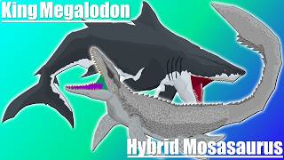 02 300 Megalodon Legion vs 1 Hybrid Mosasaurus [upl. by Sikes]