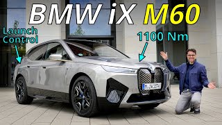 BMW iX M60 driving REVIEW  vibrating launch control in front of Tesla Giga 😂 🏁 [upl. by Furtek66]