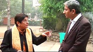 NDTVs Ravish Kumar interviews BJPs chief ministerial candidate Kiran Bedi [upl. by Dnaltruoc]