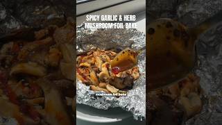 spicy garlic amp herb mushroom foil bake cooked in my air fryer  mushrooms easymeal garlic ic [upl. by Yblocaj283]