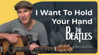 How to play I Want To Hold Your Hand by The Beatles on guitar [upl. by Otis]