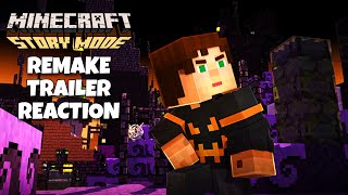 Reacting to the Minecraft Story Mode Remake Teaser [upl. by Saisoj]