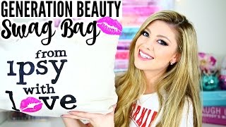 WHAT I GOT IN MY IPSY GENERATION BEAUTY SWAG BAG  LA 2016 [upl. by Hjerpe370]