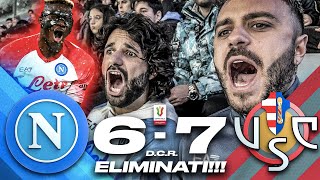 🥺 ELIMINATI NAPOLI 67 CREMONESE dcr  LIVE REACTION NAPOLETANI AL MARADONA HD [upl. by Krall]