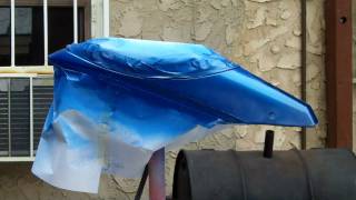 how to paint plastic and my rc helicopter canopy raptor 60 part 1 [upl. by Sanyu]