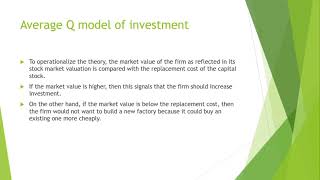 Tobins q theory of investment [upl. by Tannenwald]