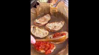 🥖 Bruschetta with mozzarella food cooking recipe shorts [upl. by Erodasi]