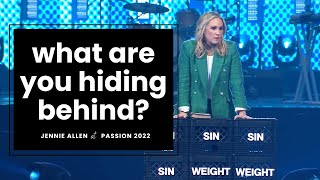 What Are You Hiding Behind Jennie Allen at Passion 2022 [upl. by Castra531]