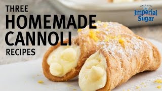 How to Make Three Different Cannoli Recipes [upl. by Hnacogn]