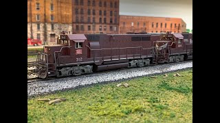 Rock Island GP35 Locomotives Handle a Freight Train [upl. by Holtorf471]