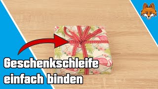 Schleife binden um ein Geschenk  Einfache Anleitung 🎀 [upl. by Irama]