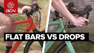 Flat Bar Vs Drop Bar Road Bikes  Comfort Speed amp Ease [upl. by Colligan922]