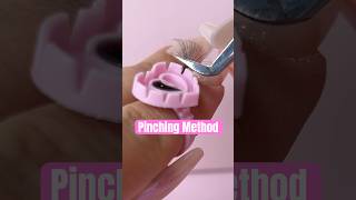 Pinching method 🫶🏽 lashes lashextensions lash fanning lashsupplies pinch lashfans [upl. by Sirraj]