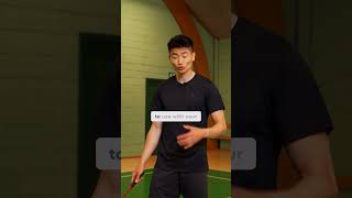 What is the backhand grip in badminton Learn what it is in the video🫶 badminton basicfeather [upl. by Friedlander]