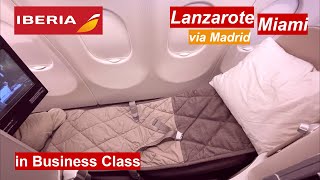 Very Best Iberia Longhaul Business Class Airbus A330300 Lanzarote  Madrid  Miami [upl. by Alihs]