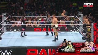 The Miz amp RTruth Vs Austin Theory amp Grayson Waller Parte 1  WWE Raw 05082024 En Español [upl. by Relyks]