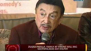 24oras Zsazsa Padilla Family at strong will ang nagpapalakas kay Dolphy [upl. by Winebaum]