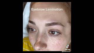 Eyebrow lamination  tint before amp after browbeautybyvictoria [upl. by Creight]