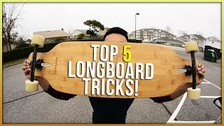 5 Easy Longboard Tricks For Beginners [upl. by Aihsemat]