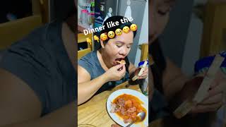 food I eat my dinner no rice only bread with kaldereta chickenthat’s yum 😋 shortvideos [upl. by Acalia292]