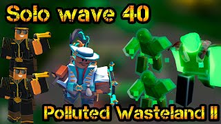 Solo wave 40 Polluted Wasteland II Roblox Tower Defense Simulator [upl. by Hillard]