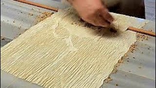 Baklava Nasıl Yapılır  El Açması Baklava Tarifi  Turkish Baklava Making [upl. by Rooker]