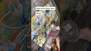 How to fix sticky resin 😅artshorts art resin [upl. by Mccoy]