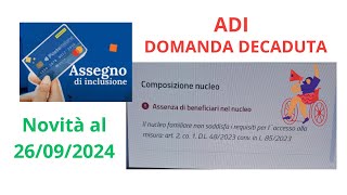 ASSEGNO DI INCLUSIONE DECADUTA Il nucleo familiare non soddisfa i requisiti Aggiornamenti 260924 [upl. by Noble901]