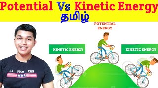 Potential Energy vs Kinetic energy Law of conservation of energy TAMIL SOLVER [upl. by Akalam]