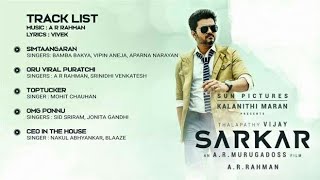 Sarkar TamilJukebox  ARRahman  ThalapathyVijay Keerthy SureshVaralaxmi SarathkumarYogi Babu [upl. by Weirick]