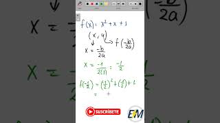 Cómo Encontrar el Vértice de una Función Cuadrática en 1 Minuto energymath [upl. by Hsur44]