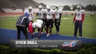 Defensive Line Drill Stick Drill Gary Salgado [upl. by Melosa768]