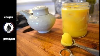 Recette du Ghee Beurre indien qui se conserve plusieurs mois hors du frigo [upl. by Aillicirp597]