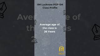 IIM Lucknow PGP SM Class Profile [upl. by Kristopher737]