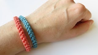 Crochet Cord Bracelet  How To [upl. by Stu]