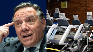 Quebec will fine owners and customers of gyms that break COVID19 rules Legault says [upl. by Eiramana]