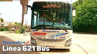 621 Sagalés Bus  Autobús de Barcelona  Viaje completo [upl. by Zischke]