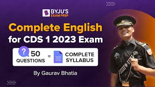 CDS 2023 English Complete CDS English Syllabus Revision in one Video I CDS 2023 Preparation [upl. by Ralip775]