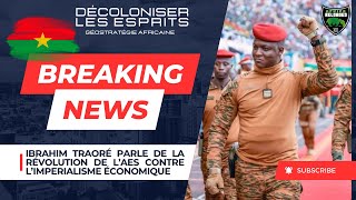 Ibrahim Traore parle au Burkinabe de la Revolution de lAES [upl. by Irollam320]