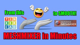 Tinkercad Genius Remove Seams amp Smooth Shapes MESHMIXER in Minutes [upl. by Eimak395]