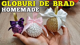 Cum să faci acasă un GLOB pentru BRADUL de Crăciun 🎄🎀 Tutorial GLOBURI SIMPLE  HomeMade DIY🎗 [upl. by Tnattirb]