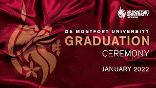 DMU January Graduations 2022 Saturday 22 January 2pm [upl. by Stearns434]