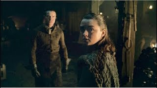 Arya reunites with Gendry and The Hound  Game of thrones 8x01 [upl. by Lishe]