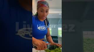 Blac Chyna skips preheating the pan when cooking [upl. by Smaj]