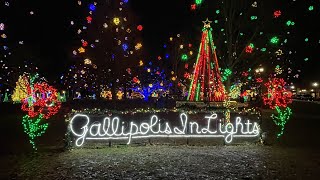 Gallipolis In Lights  Gallipolis Ohio  City Park Christmas Lights Display 2023 [upl. by Leuneb]